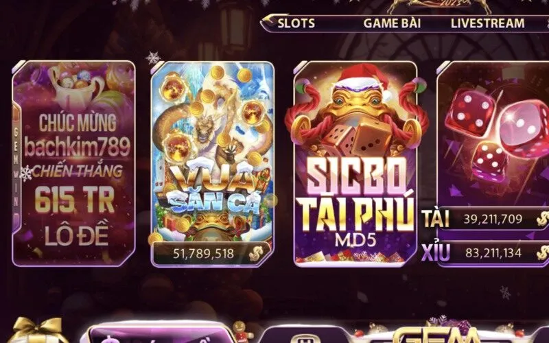 Tài xỉu rất được anh em cược thủ yêu chuộng trên Gemwin